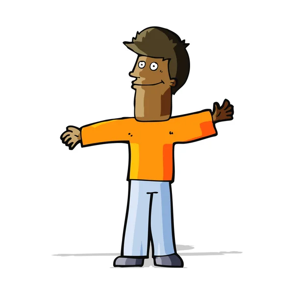 Cartoon gelukkig man — Stockvector