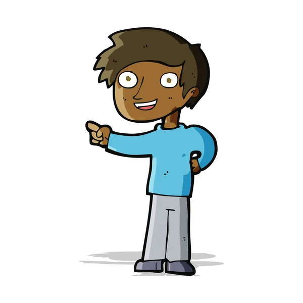 Cartoon man wijzen — Stockvector