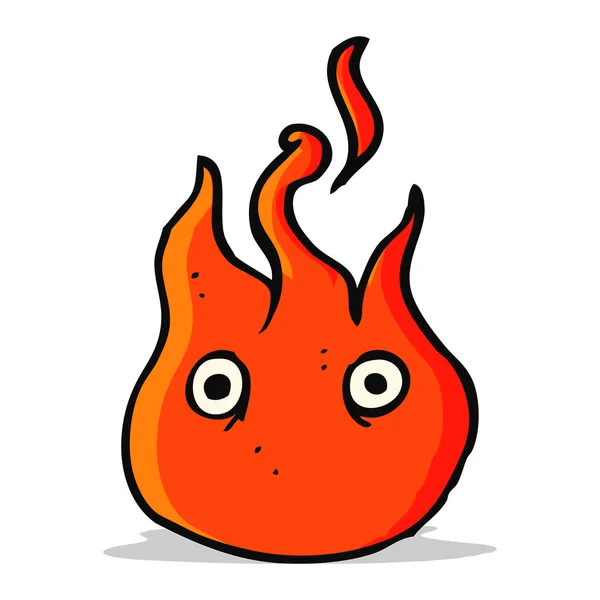 Symbole de flamme de dessin animé — Image vectorielle