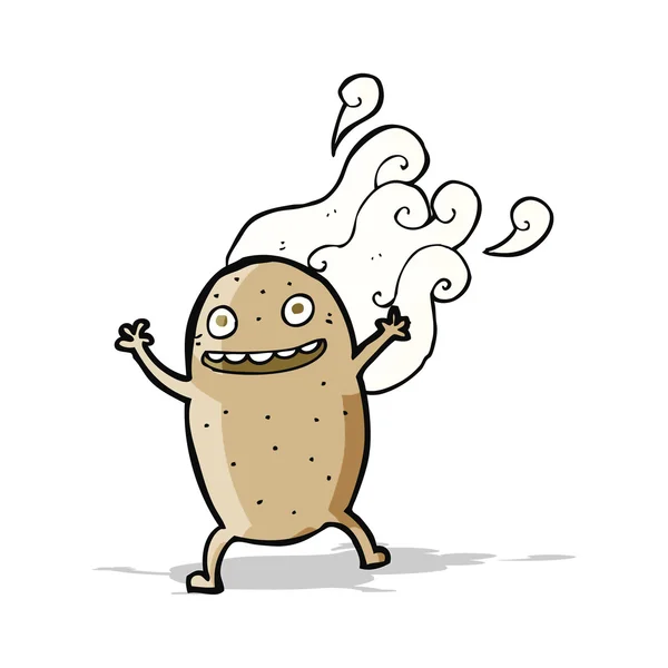 Cartoon happy potato — Stock Vector