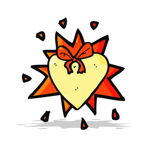 Cartoon liefde hart — Stockvector