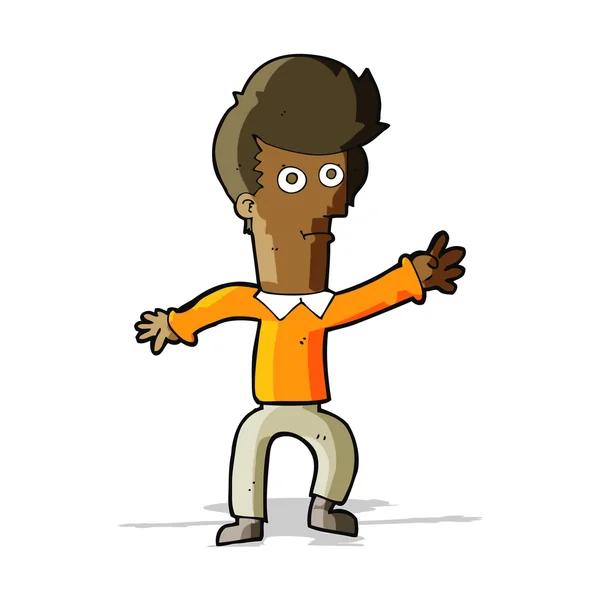 Cartoon man zwaaien — Stockvector