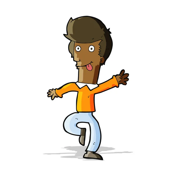 Dessin animé homme dansant — Image vectorielle