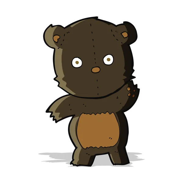 Bonito cartoon preto urso —  Vetores de Stock