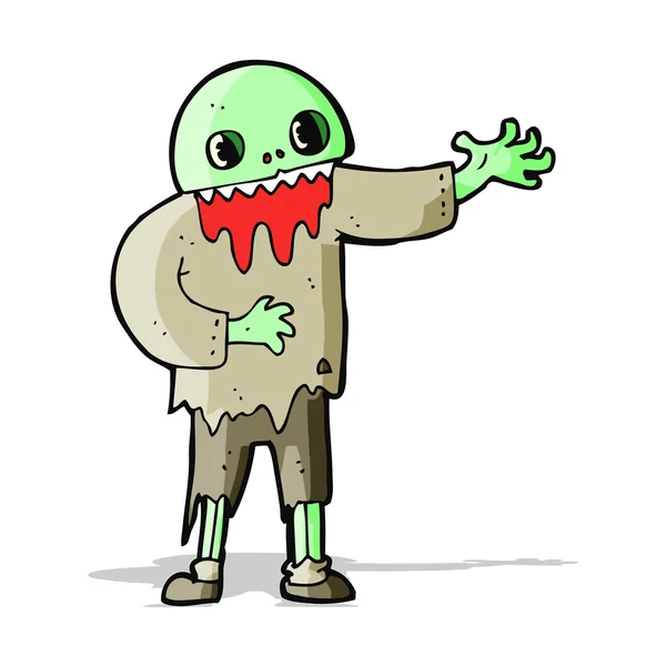 Dessin animé zombie effrayant — Image vectorielle