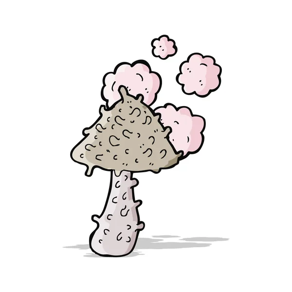 Dessin animé champignon bizarre — Image vectorielle