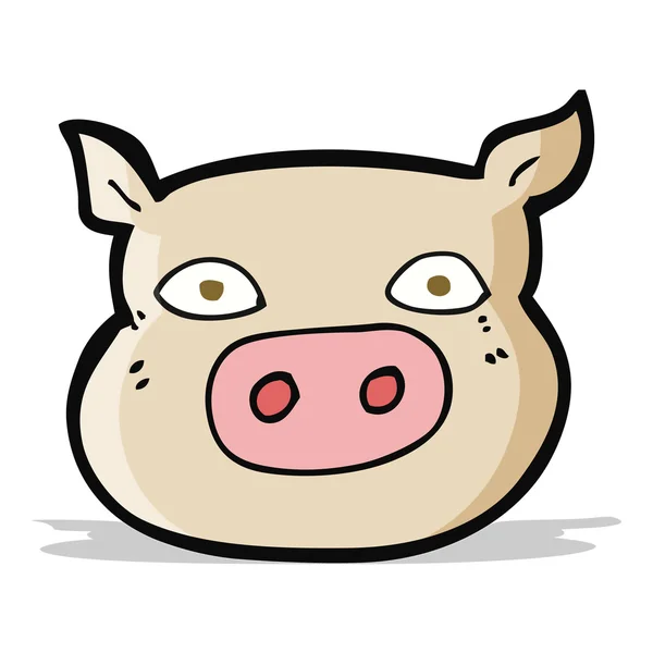 Cara de porco dos desenhos animados —  Vetores de Stock