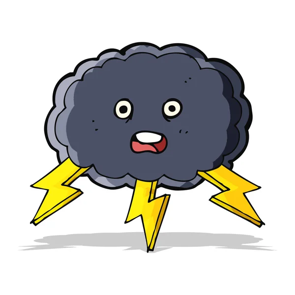 卡通云和闪电符号 — 图库矢量图片