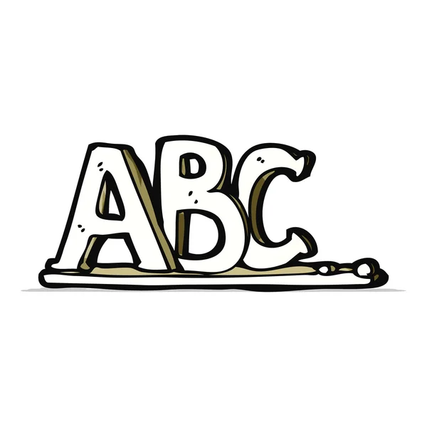 Caricatura ABC cartas — Vector de stock