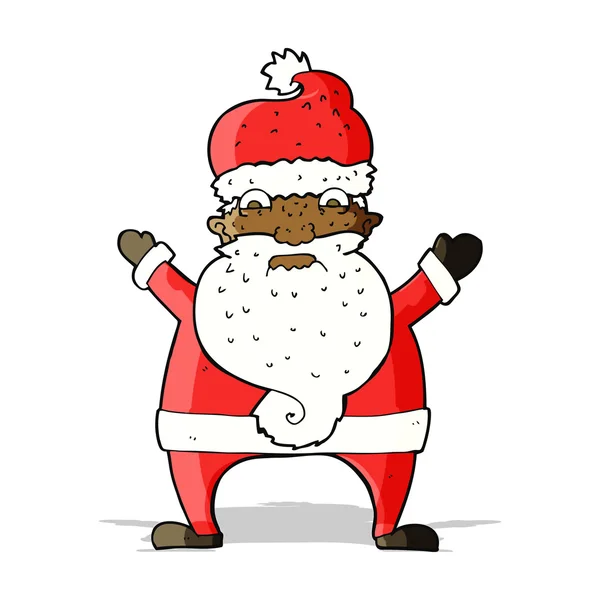 Cartoon stressed out santa — Stock Vector