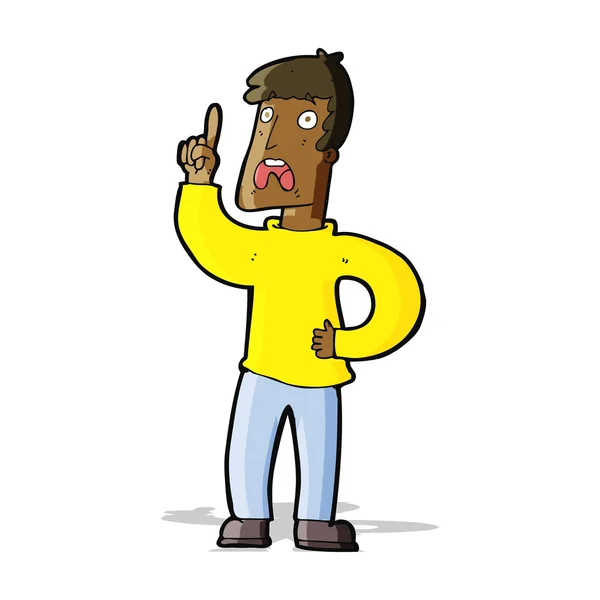 Uomo cartone animato con denuncia — Vettoriale Stock