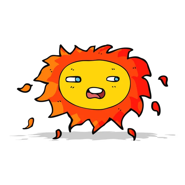 Karikatur traurige Sonne — Stockvektor