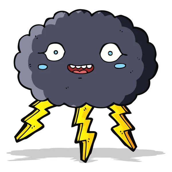 Gelukkig cartoon regen wolk — Stockvector