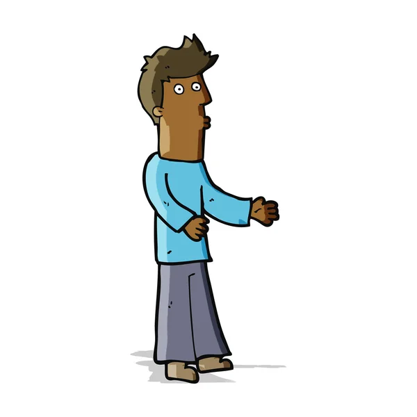 Cartoon man uit te leggen — Stockvector