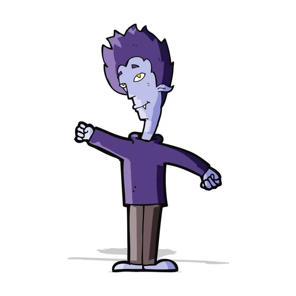 Homem vampiro dos desenhos animados — Vetor de Stock