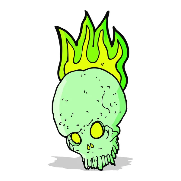 Cartoon spooky skull — Stock Vector