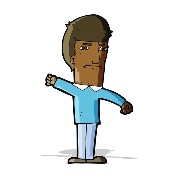 Cartoon boze man — Stockvector