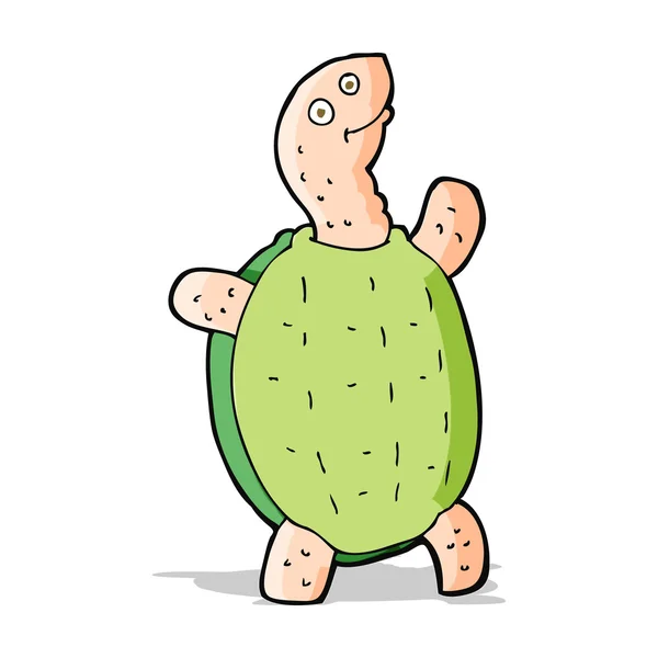 Tartaruga feliz desenhos animados —  Vetores de Stock