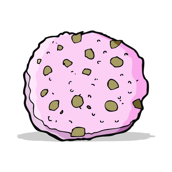 Roze cookie cartoon — Stockvector