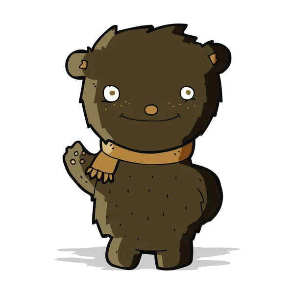 Desenho animado bonito urso preto —  Vetores de Stock