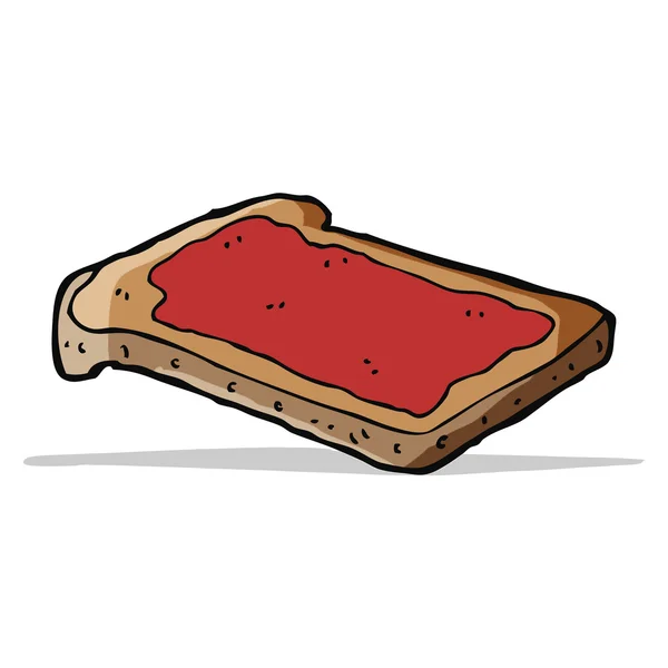 Cartoon jam on toast — Stock Vector