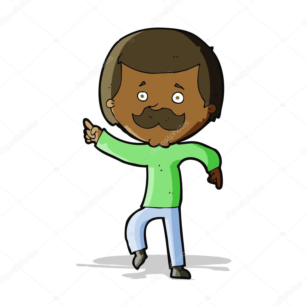 Download Cartoon dancing dad — Stock Vector © lineartestpilot #50030679