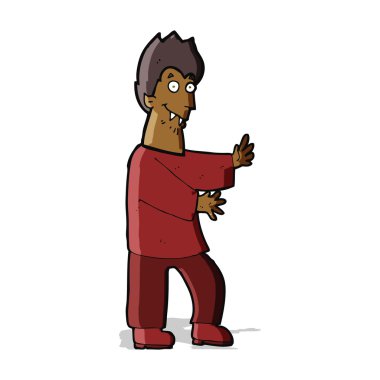 çizgi film vampirleri el sallıyor.