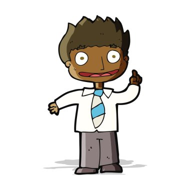 Fikri olan çizgi film adamı.