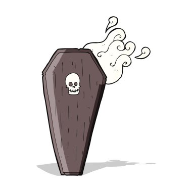 Spooky karikatür tabut