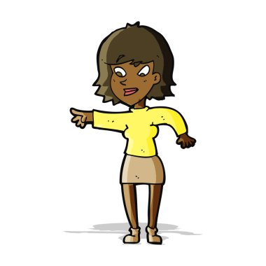 çizgi film kadın işaret