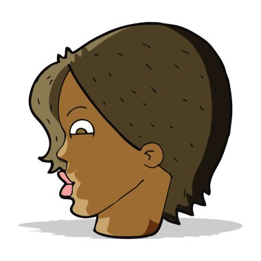 çizgi film kadın yüzü