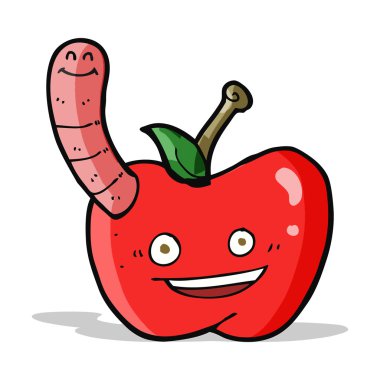 solucanlı çizgi film elması