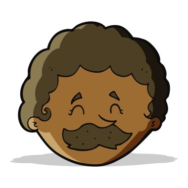 Çizgi filmdeki bıyıklı adam.