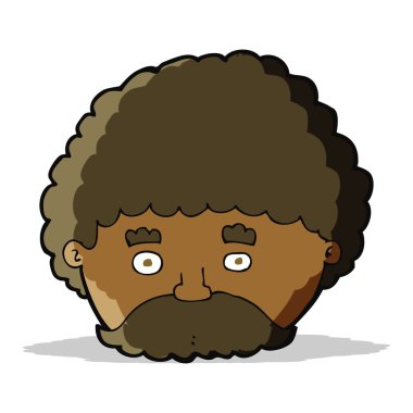 Çizgi filmdeki bıyıklı adam.