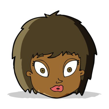 Çizgi film kadın yüzüne şaşırdı