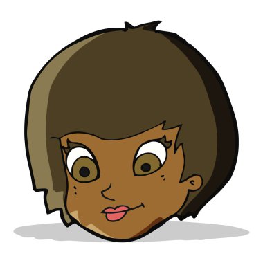 çizgi film kadın yüzü