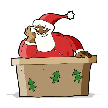 çizgi film sıkılmış Noel Baba