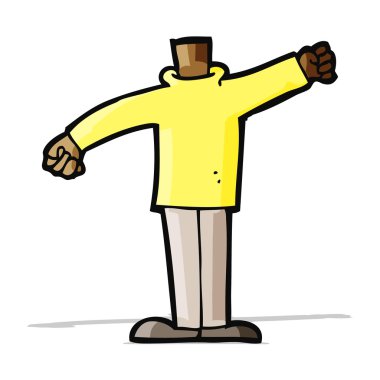 Cartoon kollarını sallayarak vücut (mix ve maç karikatür veya kendi phot Ekle