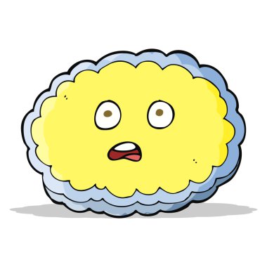 Şok olmuş karikatür bulut surat