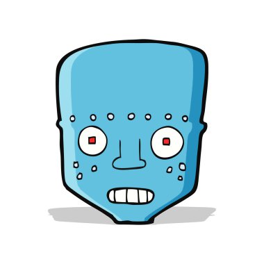 Cartoon robot baş