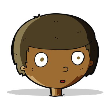 karikatür meraklı çocuk