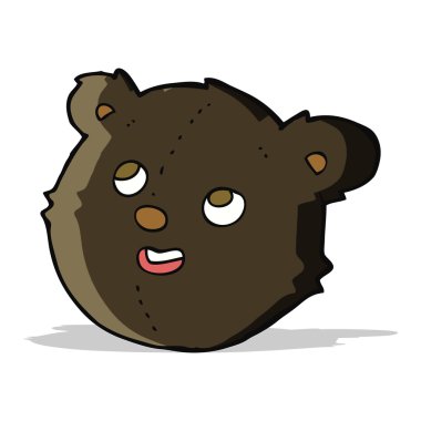 karikatür siyah ayı yüzü