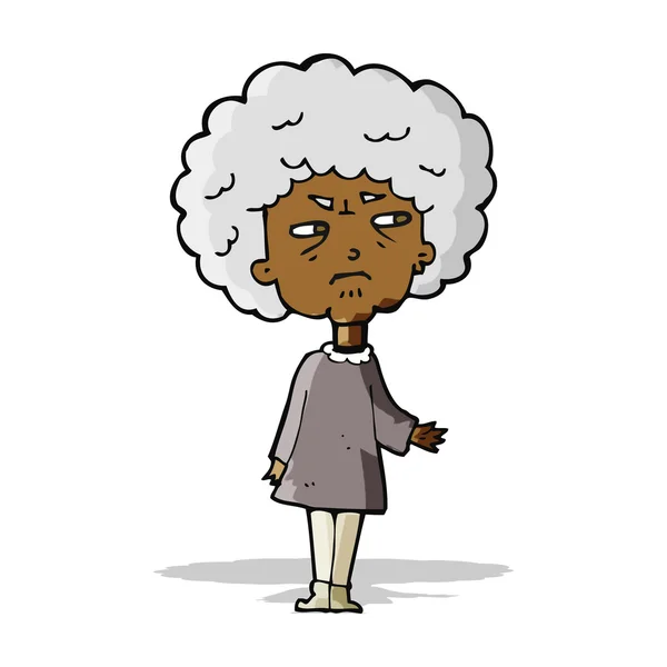 Dessin animé vieille dame — Image vectorielle