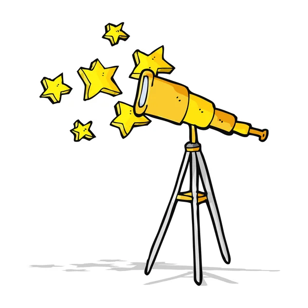Telescopio de dibujos animados — Vector de stock
