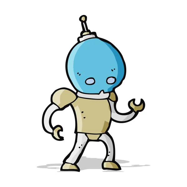 Robot alienígena de dibujos animados — Archivo Imágenes Vectoriales