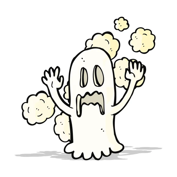 Dessin animé fantôme effrayant — Image vectorielle