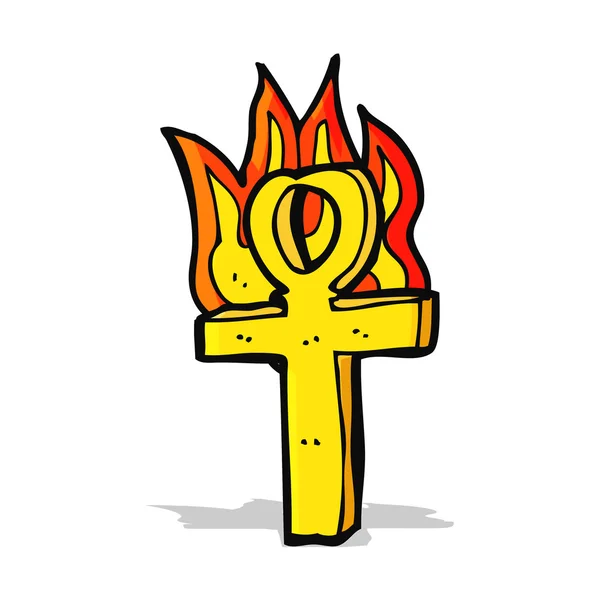 Cartoon ankh symbool — Stockvector