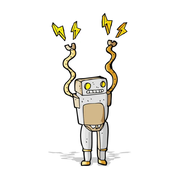 Dibujos animados divertido robot — Vector de stock