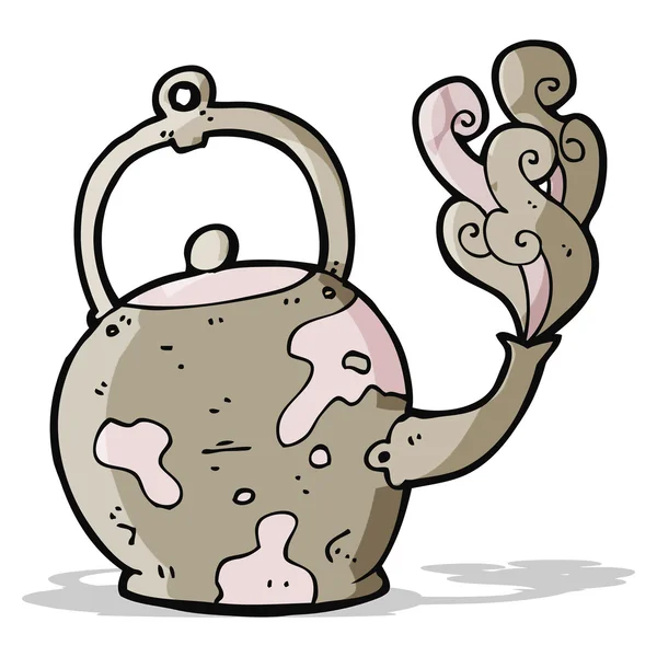 Kreslený starý čaj pot — Stockový vektor