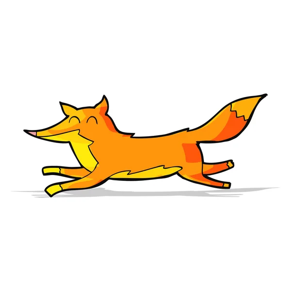 Cartoon running fox — Stock Vector